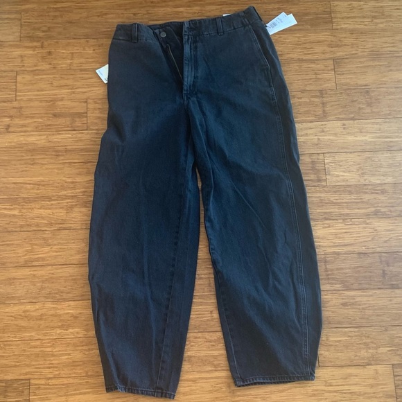 Baggy high rise black jeans, 90s style, organic NWT - Picture 3 of 6
